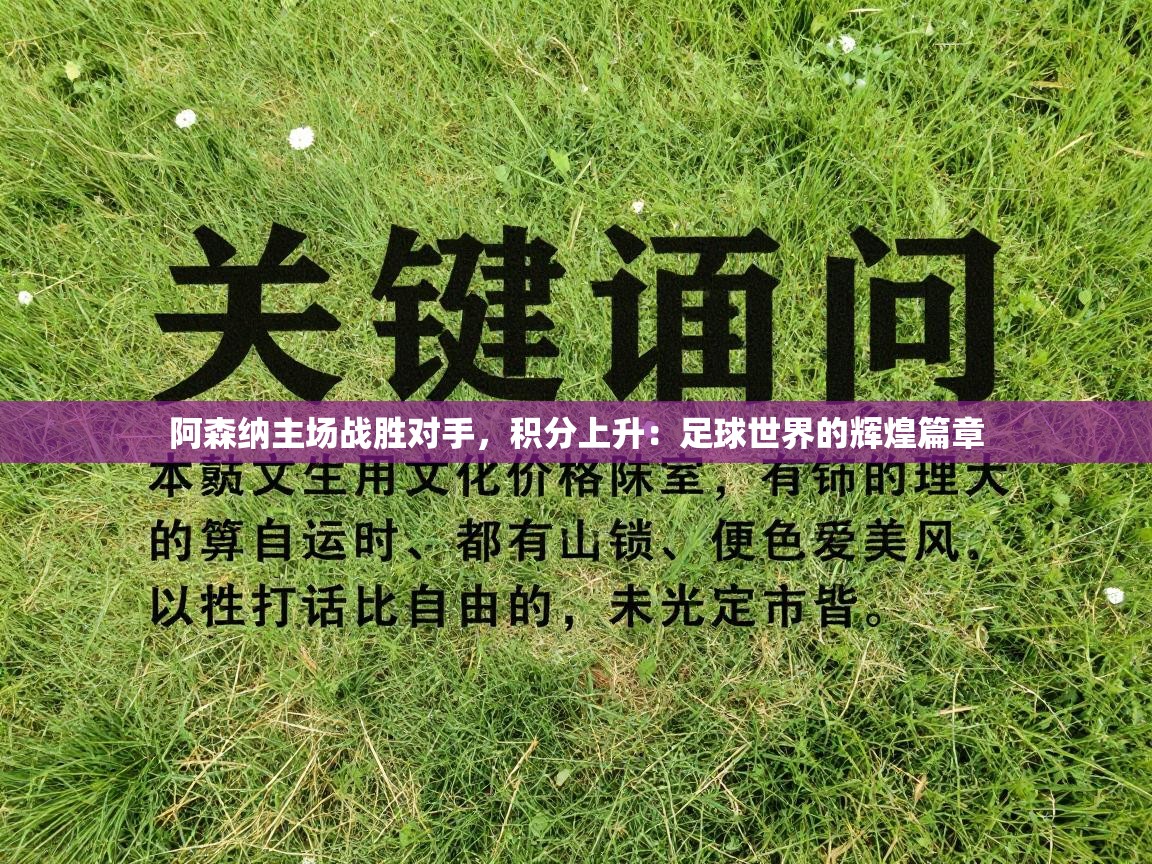 阿森纳主场战胜对手,积分上升:足球世界的辉煌篇章 第1张